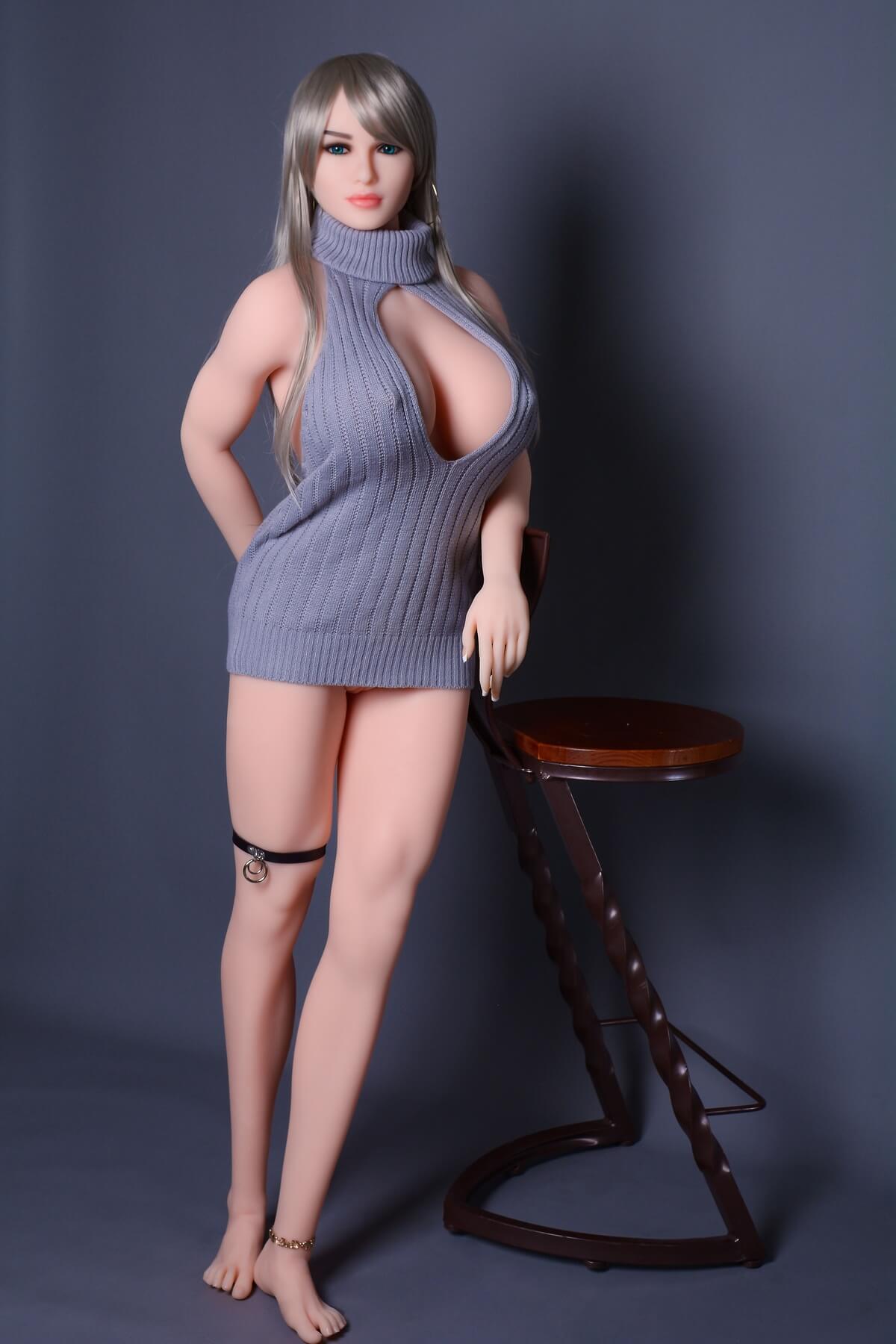 Big Breast Curvy Silicone Blue Eye Sex Doll A8 Aini 19