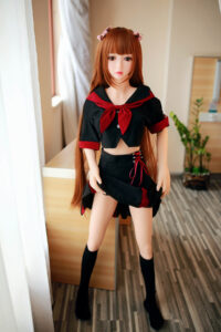 148cm Japanese Anime Sex Doll With Blue Suit
