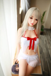 Silver Hair Anime Doll With White Suit