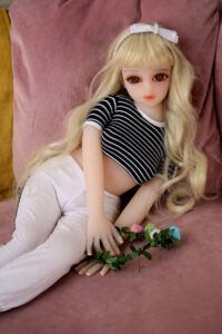 65cm Small Blonde Silicone Sex Doll