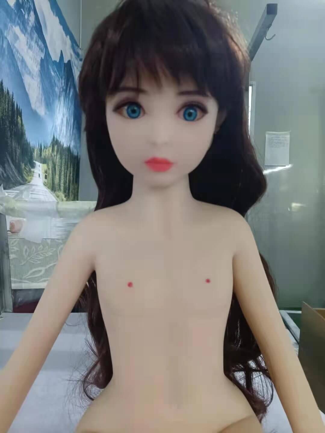 100 см малка секс кукла с плоски гърди - Madeline