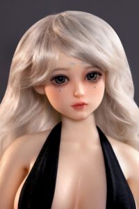 60cm Little Silicone Sex Doll With Gray Wig