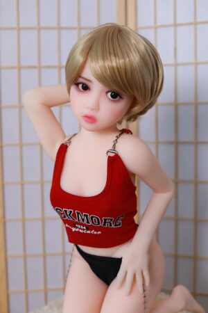 cute short blonde hair mini love doll