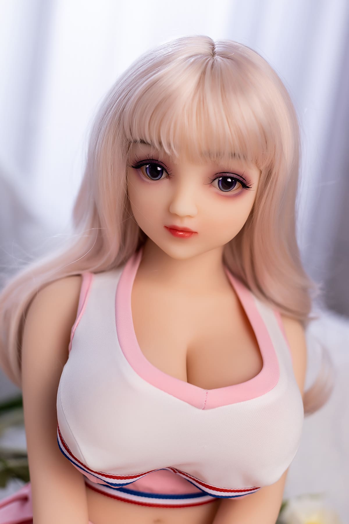 80cm Cute Blonde Mini Sex Doll with Bangs