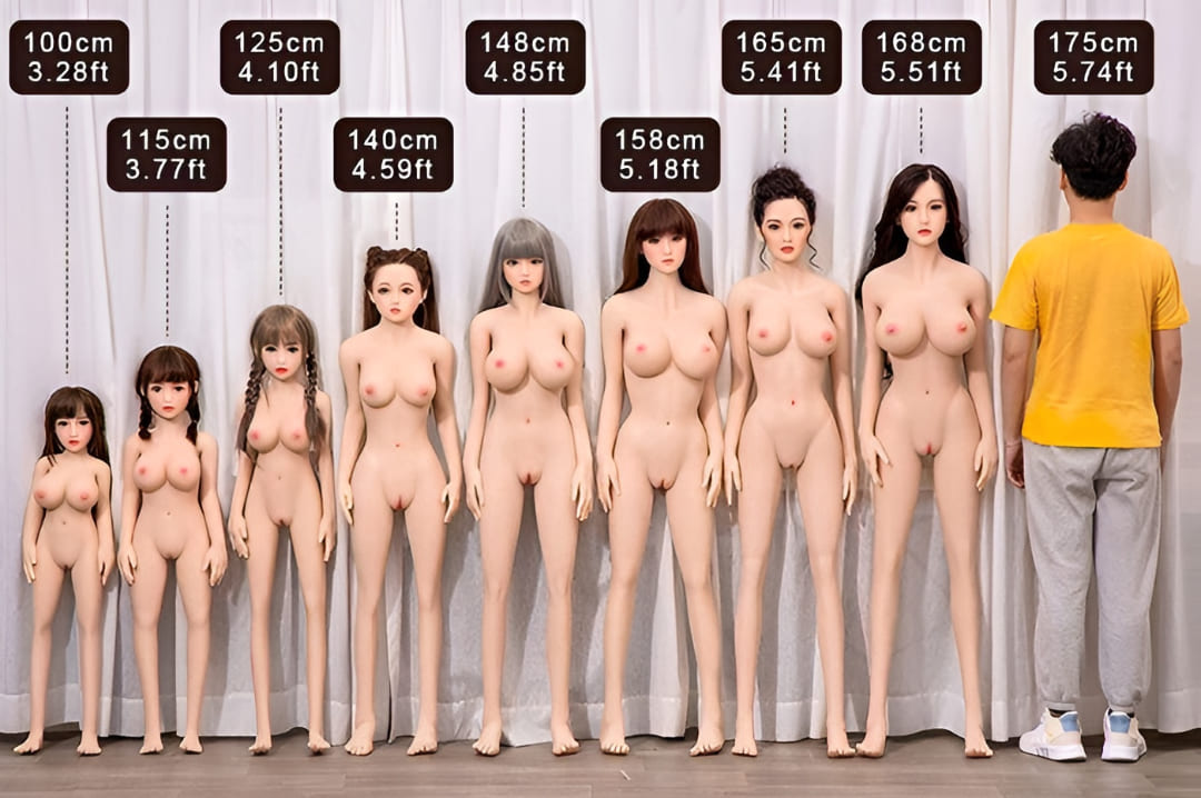 Sex Doll Size Guide: How to Choose the Right Height Comparison of the height of sex dolls (100-170cm) and real people